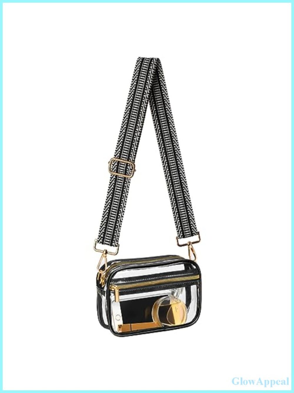Clear Crossbody Purse Stadium Approved Waterproof PVC Bag